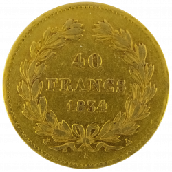 Gold coin Napoleon 40 francs