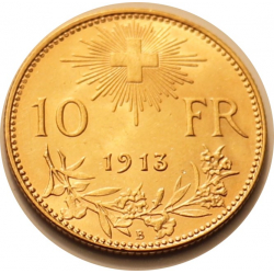 Gold coin 10 Swiss francs