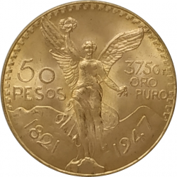 Trade in a Kilo of gold for 26 coins of 50 Pesos  (2.5%)