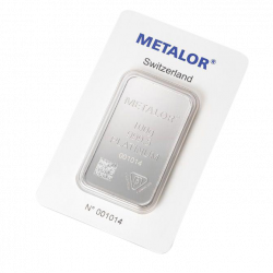 Ingot 100 grams platinum (+21% VAT)