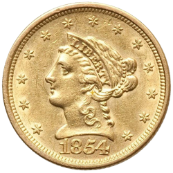 Liberty 2.5 dollar gold coin